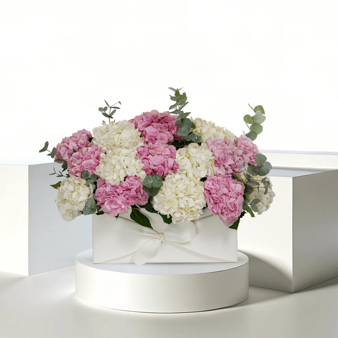 Elegancia Hortensia - Buy 24HF BOX in Qatar | 24 Hour Flower