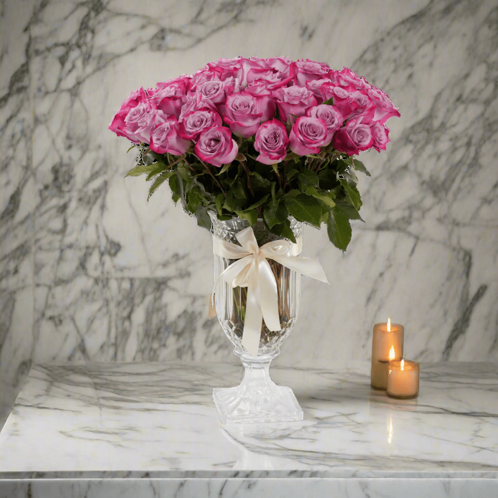 Esplendor Purple - Buy Vase Arrangement in Qatar | 24 Hour Flower