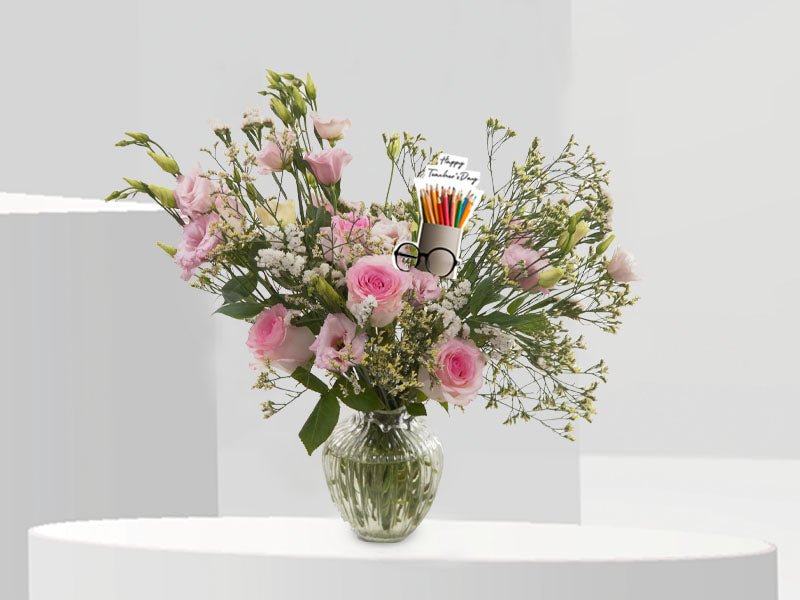 Gentle Blossoms - B15506 - Buy Vase Arrangement in Qatar | 24 Hour Flower