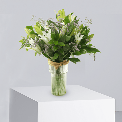 Lilac Serenity - T4008 - Buy Vase Arrangement in Qatar | 24 Hour Flower