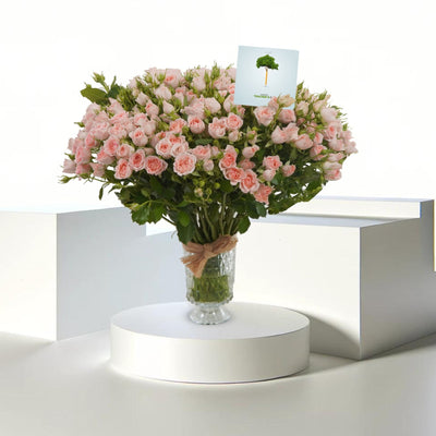 Peach Perfection - T4035 - Buy Vase Arrangement in Qatar | 24 Hour Flower