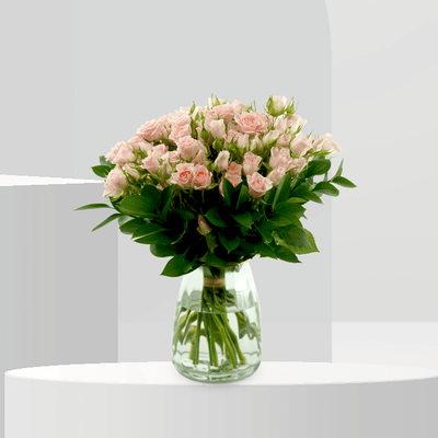 Peachy Elegance - B4083 - Buy Vase Arrangement in Qatar | 24 Hour Flower