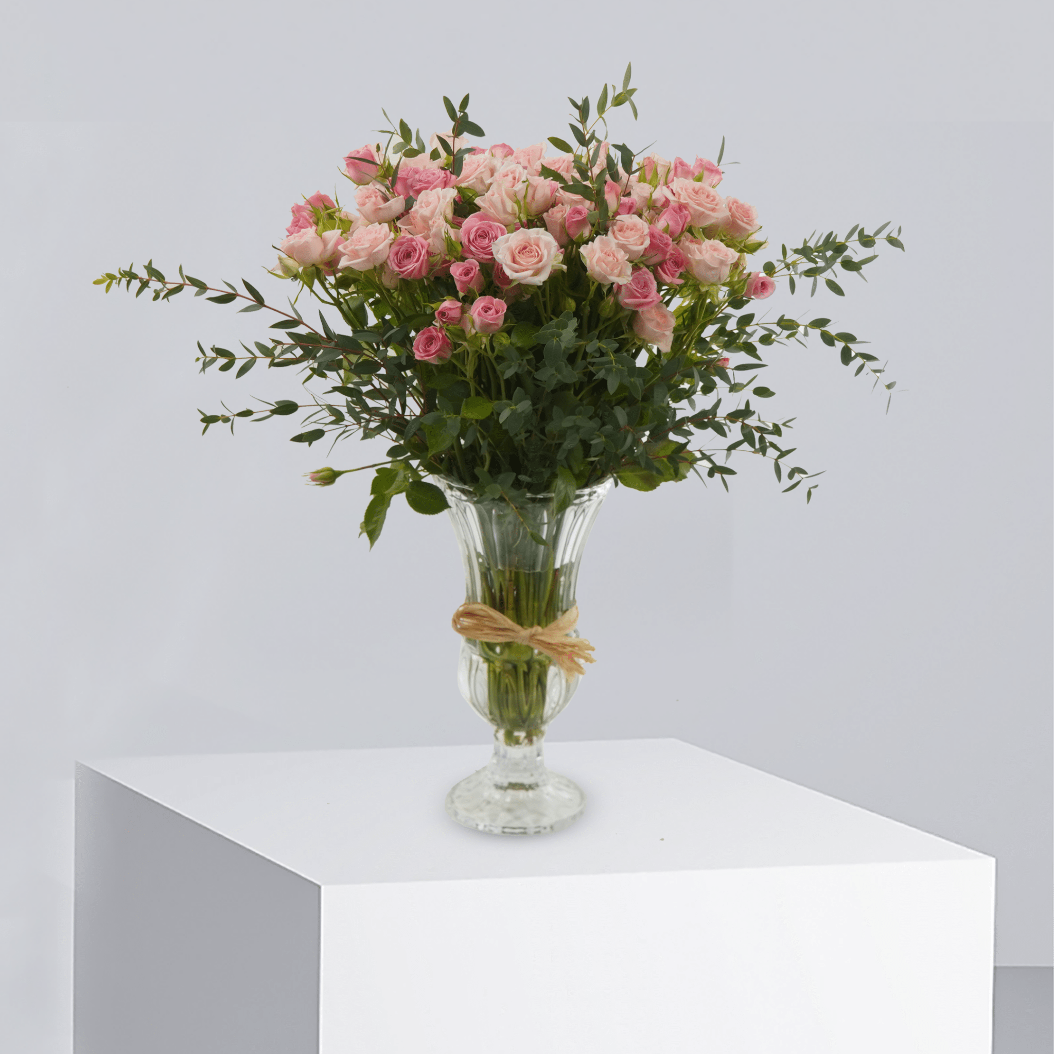 Pink Harmony - T14516 - Buy Vase Arrangement in Qatar | 24 Hour Flower