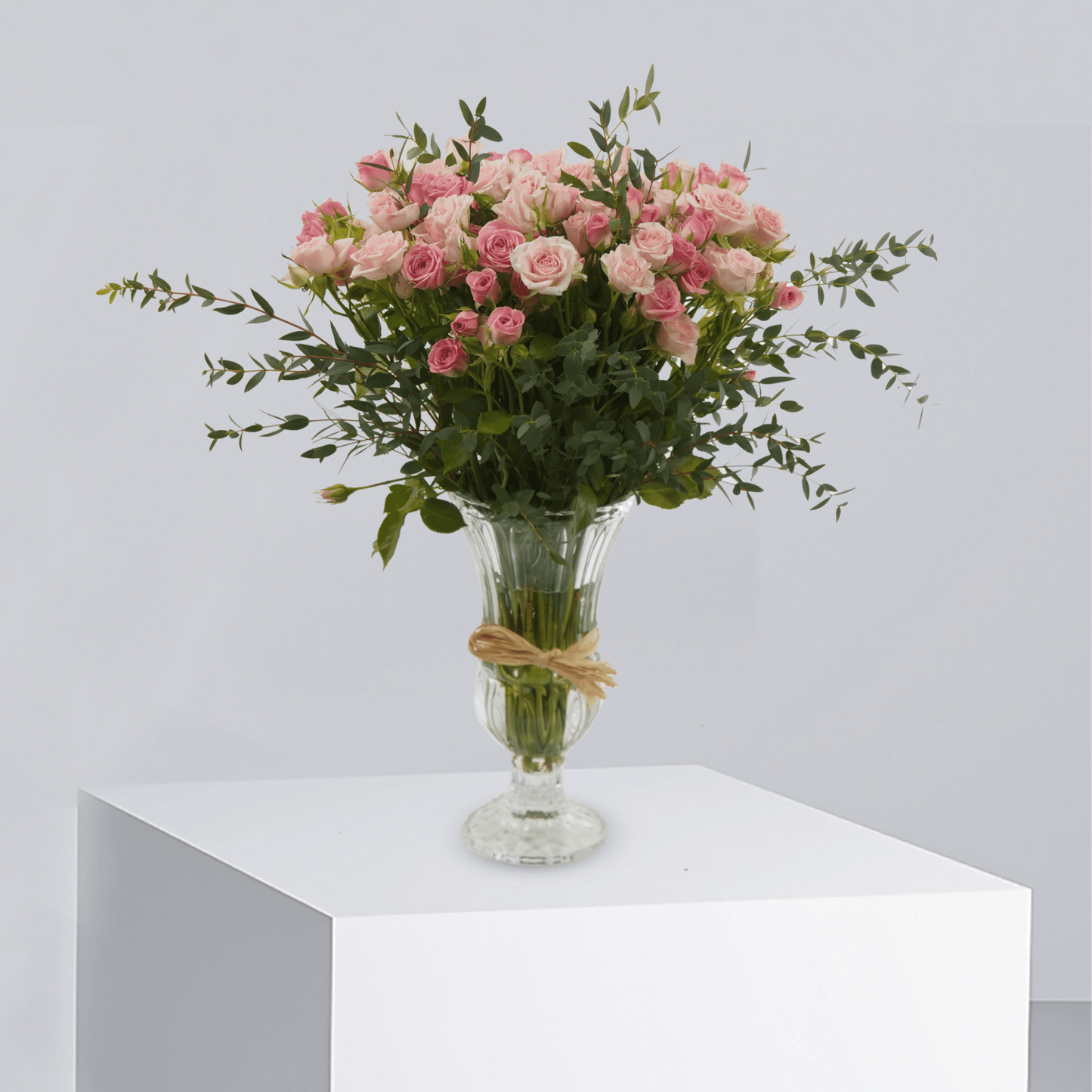 Pink Harmony - T14516 - Buy Vase Arrangement in Qatar | 24 Hour Flower