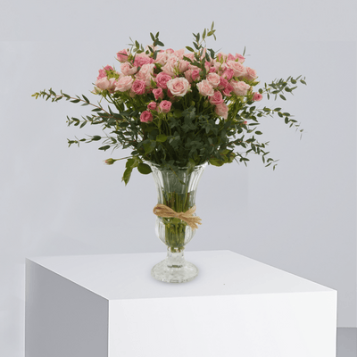 Pink Harmony - T14516 - Buy Vase Arrangement in Qatar | 24 Hour Flower
