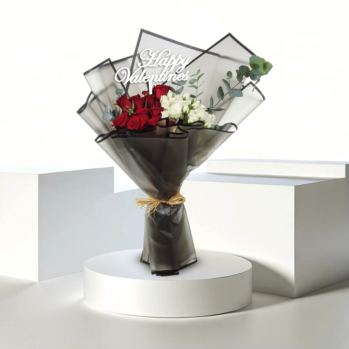 T12006 - Crimson Embrace - Buy Bouquet in Qatar | 24 Hour Flower
