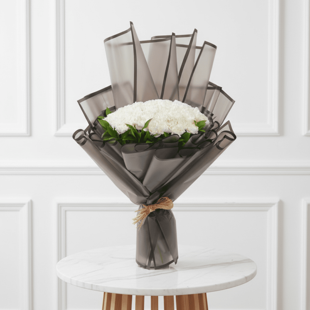 White Wonder - THF1027 - Buy Bouquet in Qatar | 24 Hour Flower