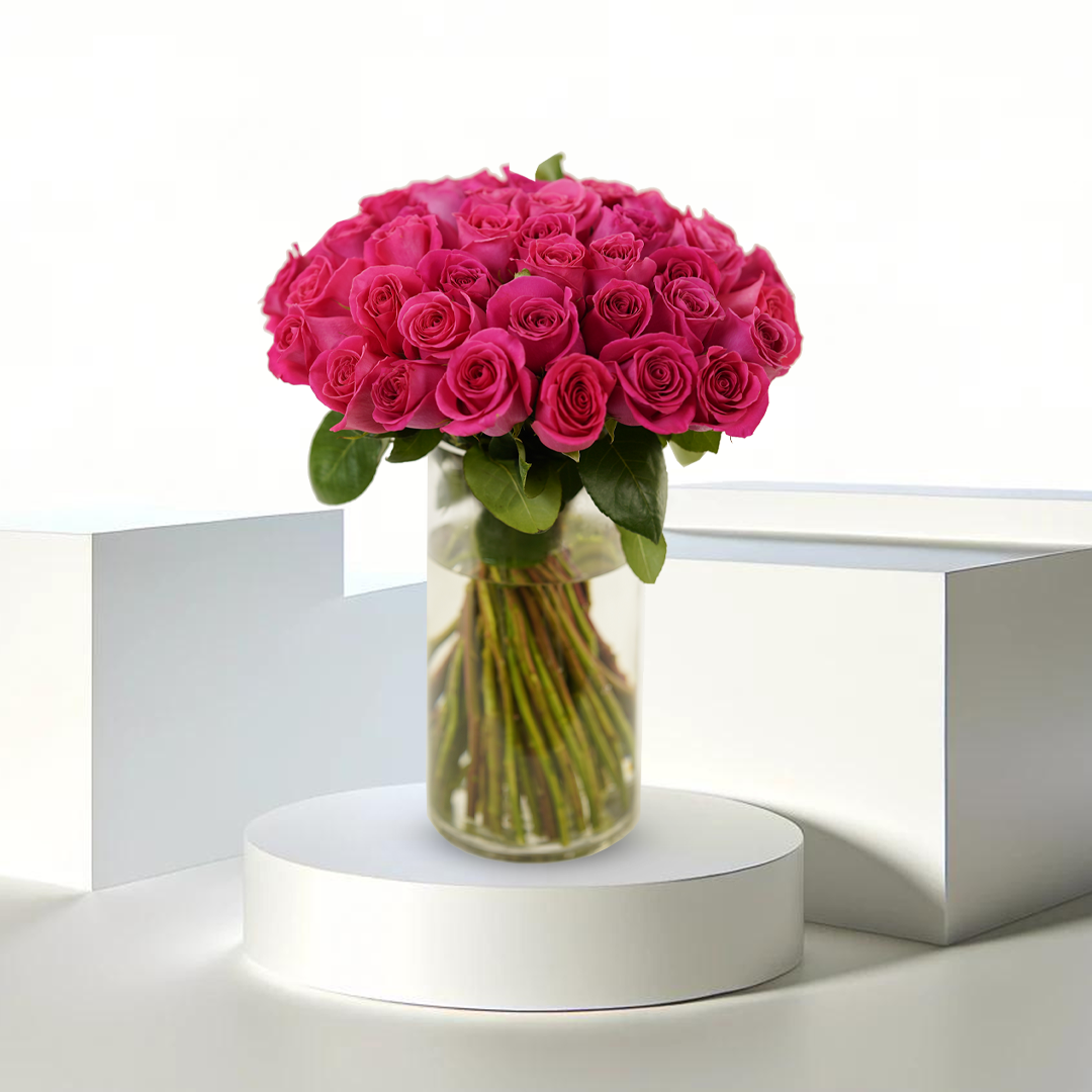 50 Rose Vase Delight