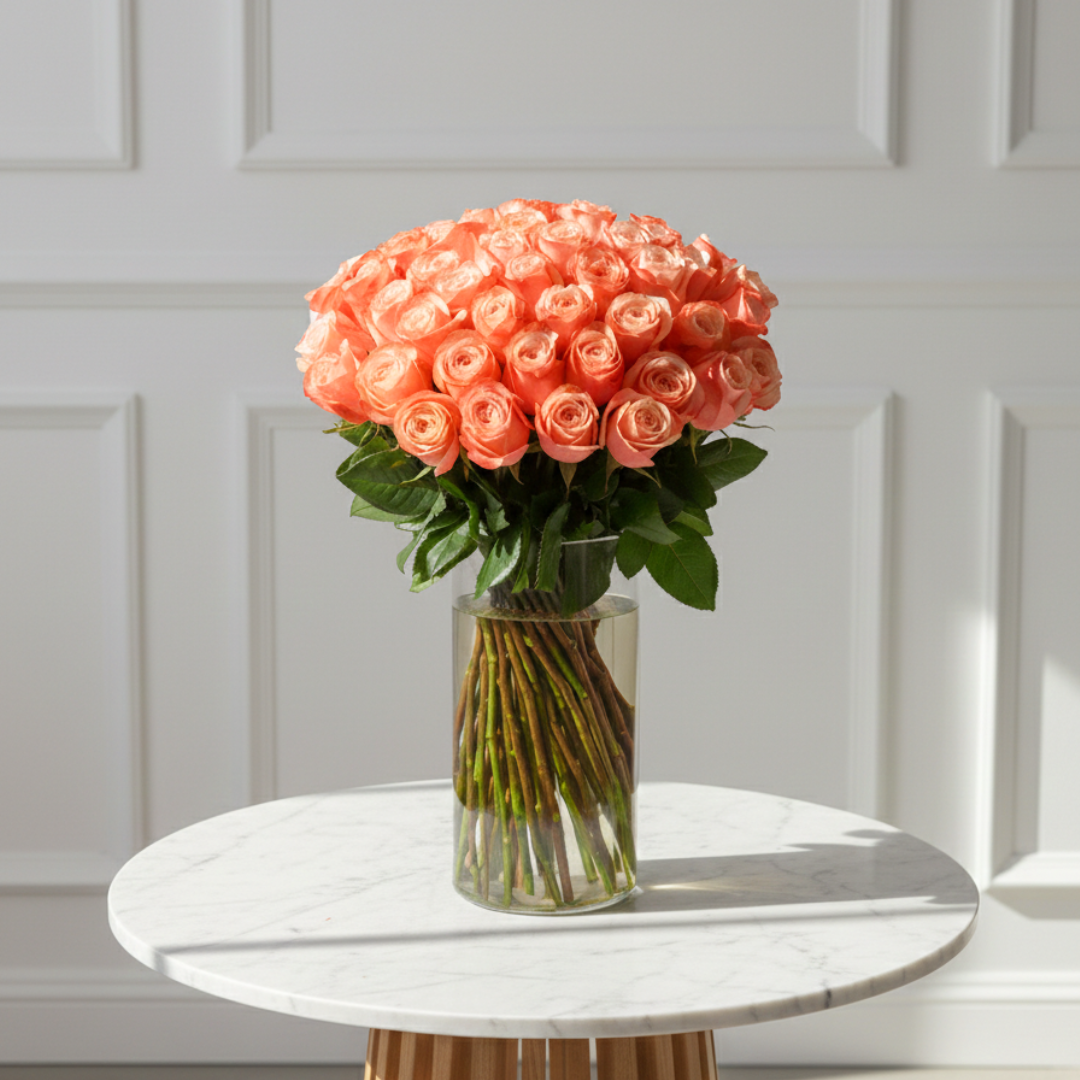 50 Rose Vase Delight - THF4000