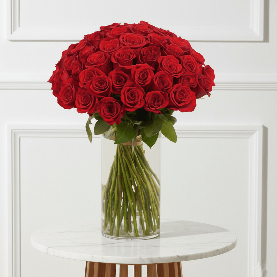50 Rose Vase Delight -THF4000