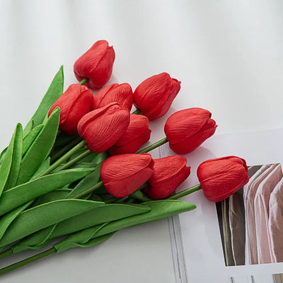 Red Tulip Artificial Flowers