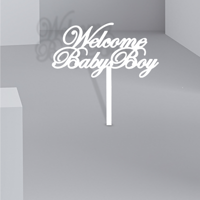 Welcome Baby Boy Acrylic Stick