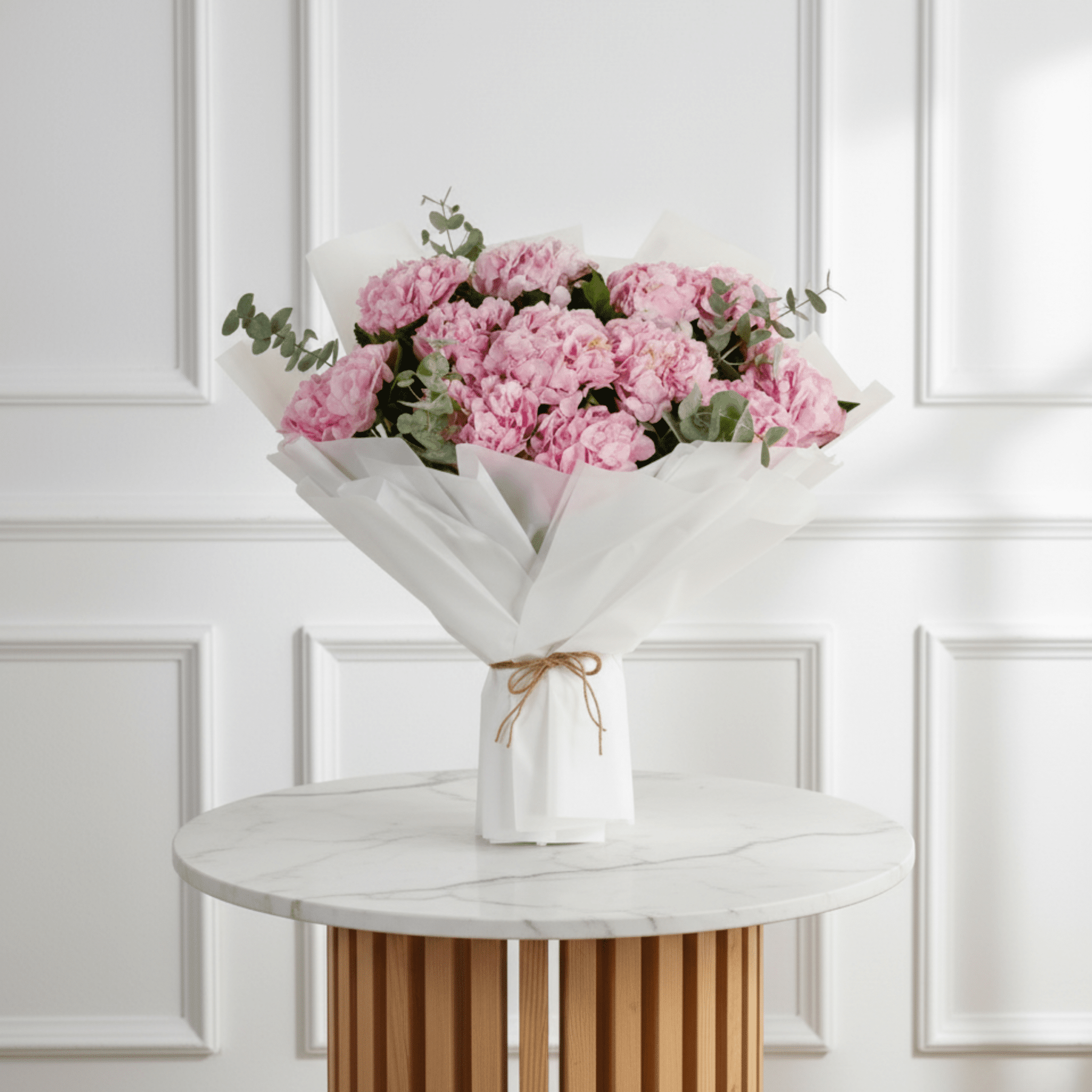 Blushing Hydrangeas (Pink) WD - Buy in Qatar | 24 Hour Flower