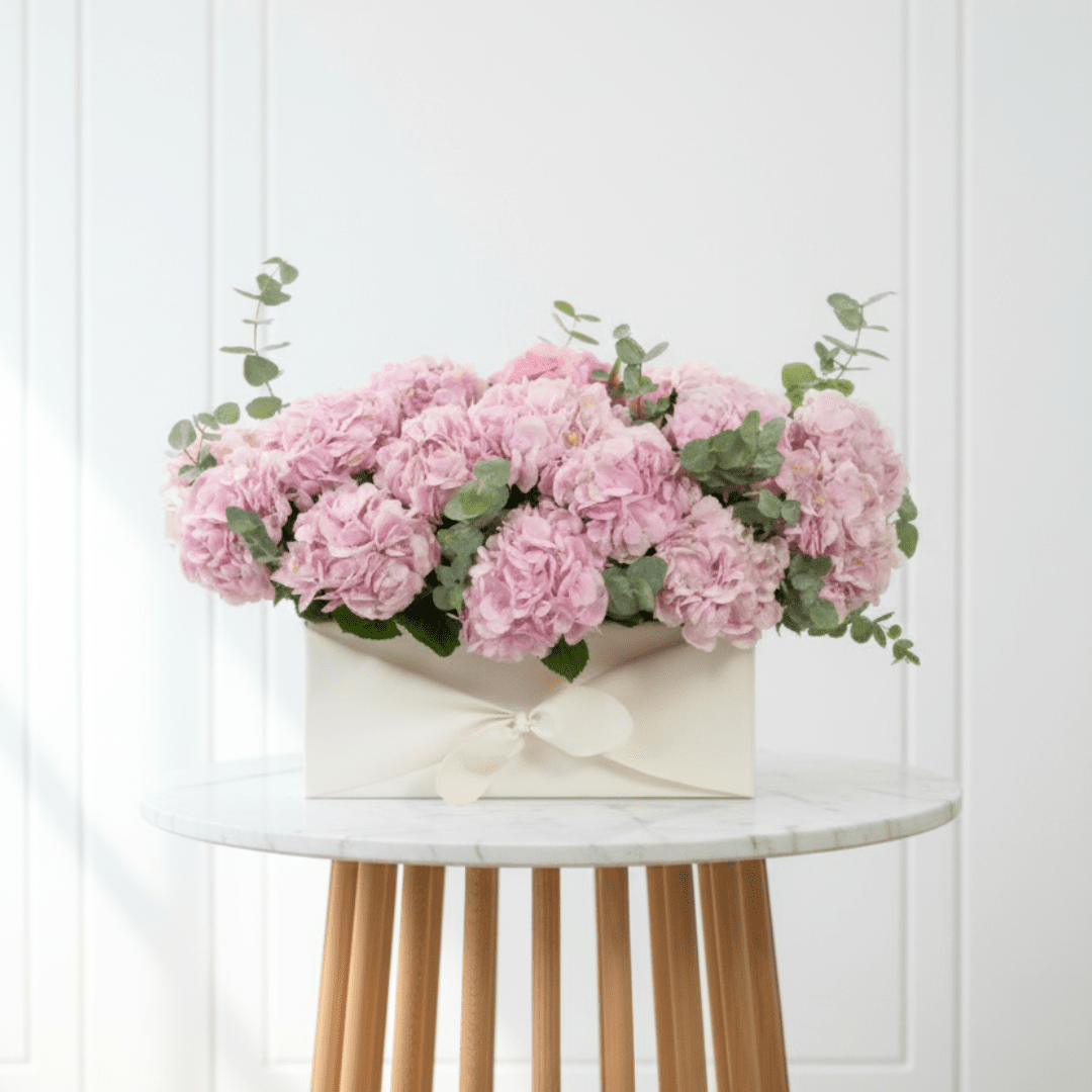 Elegancia Hortensia (Pink) WD - Buy 24HF BOX in Qatar | 24 Hour Flower