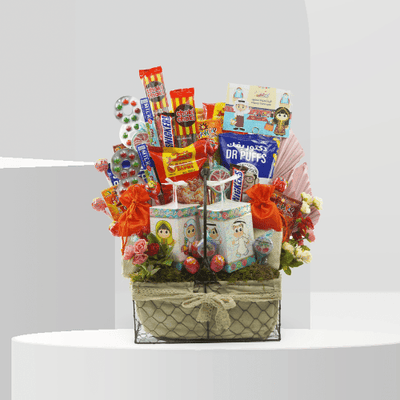 Garangao Delights Basket - Buy in Qatar | 24 Hour Flower