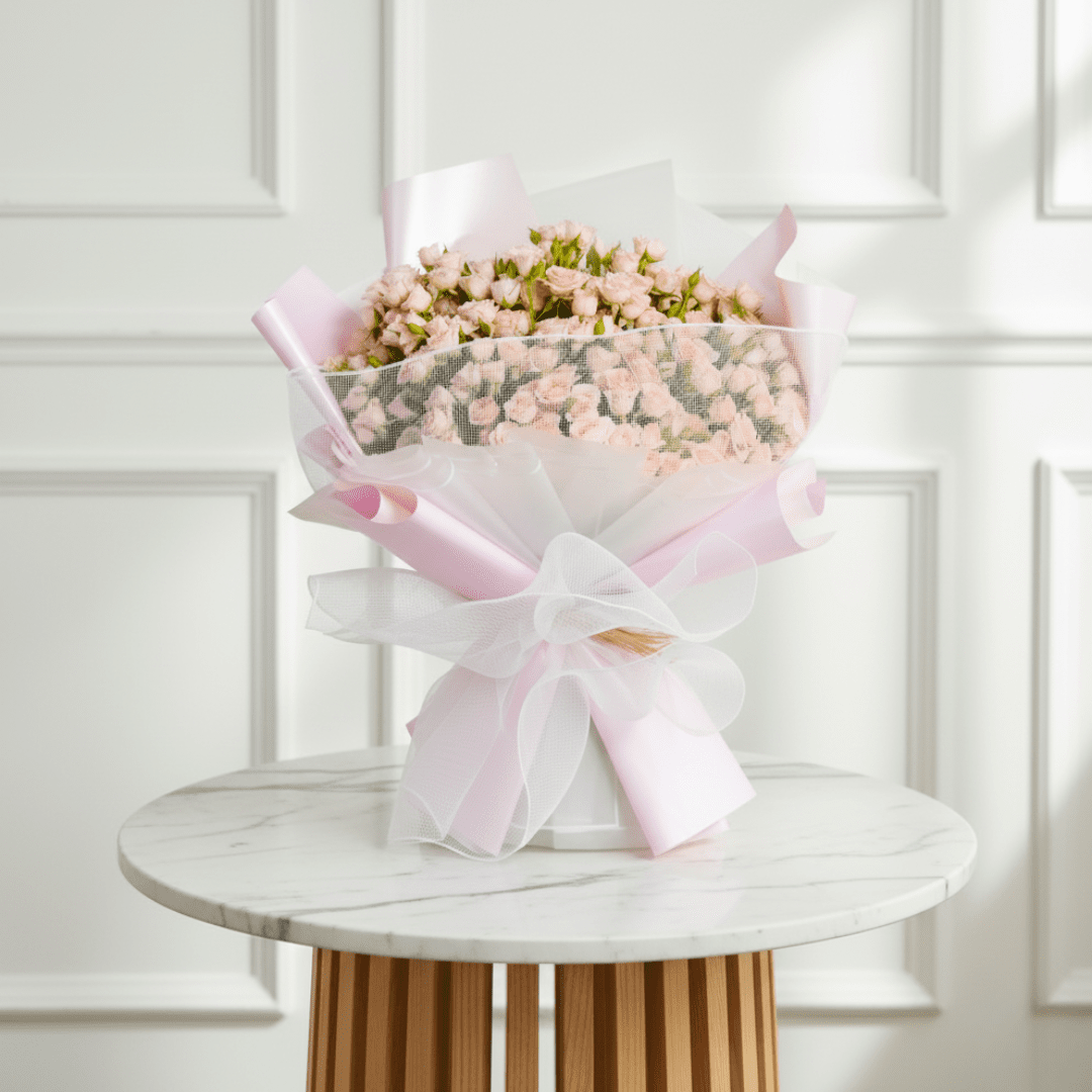 Peach Serenity - T1069 - Buy Bouquet in Qatar | 24 Hour Flower