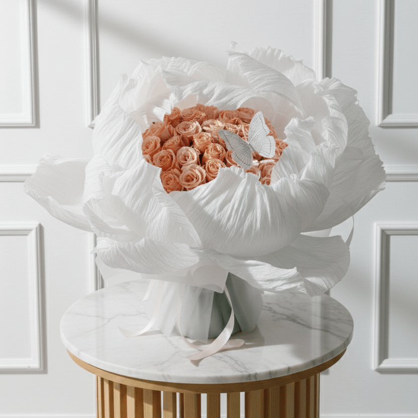 Peony Heart - THF1084 - Buy in Qatar | 24 Hour Flower
