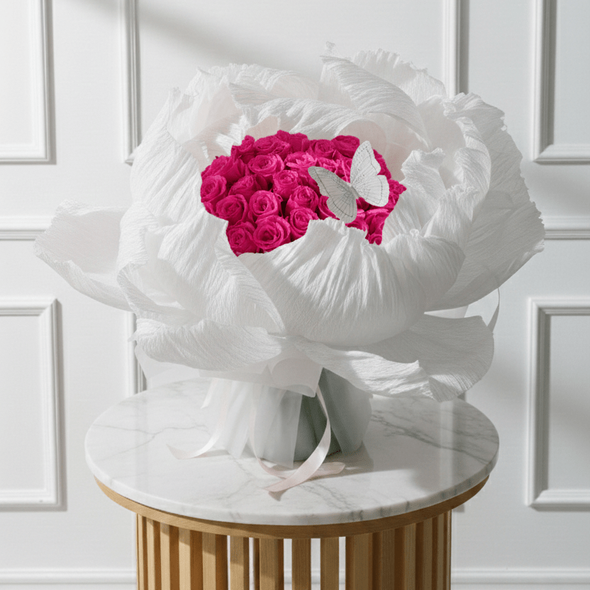 Peony Heart - THF1084 - Buy in Qatar | 24 Hour Flower