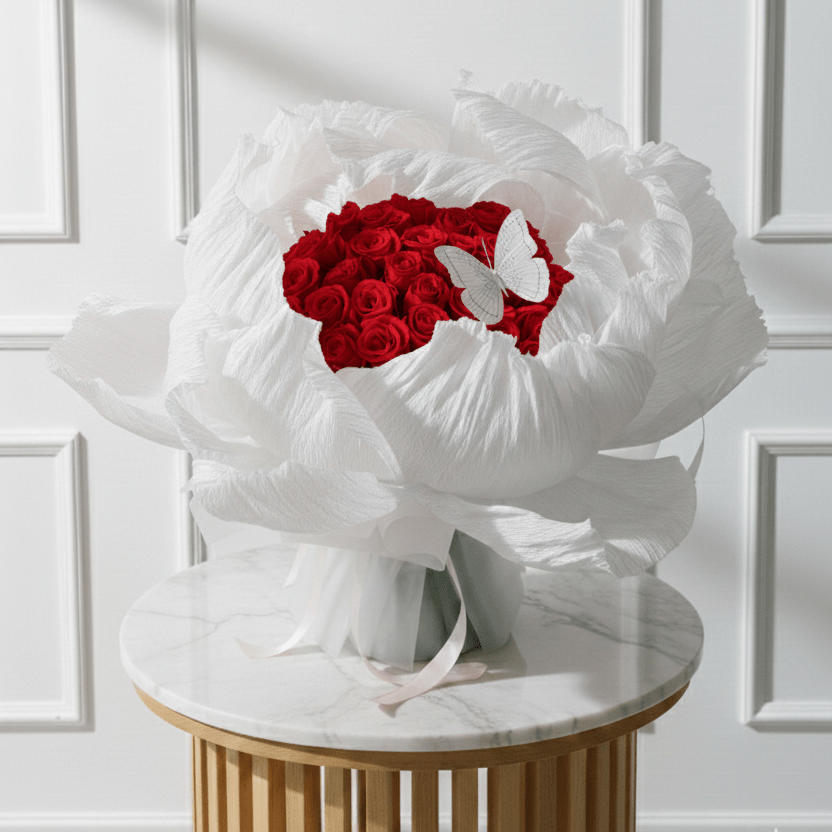 Peony Heart - THF1084 - Buy in Qatar | 24 Hour Flower