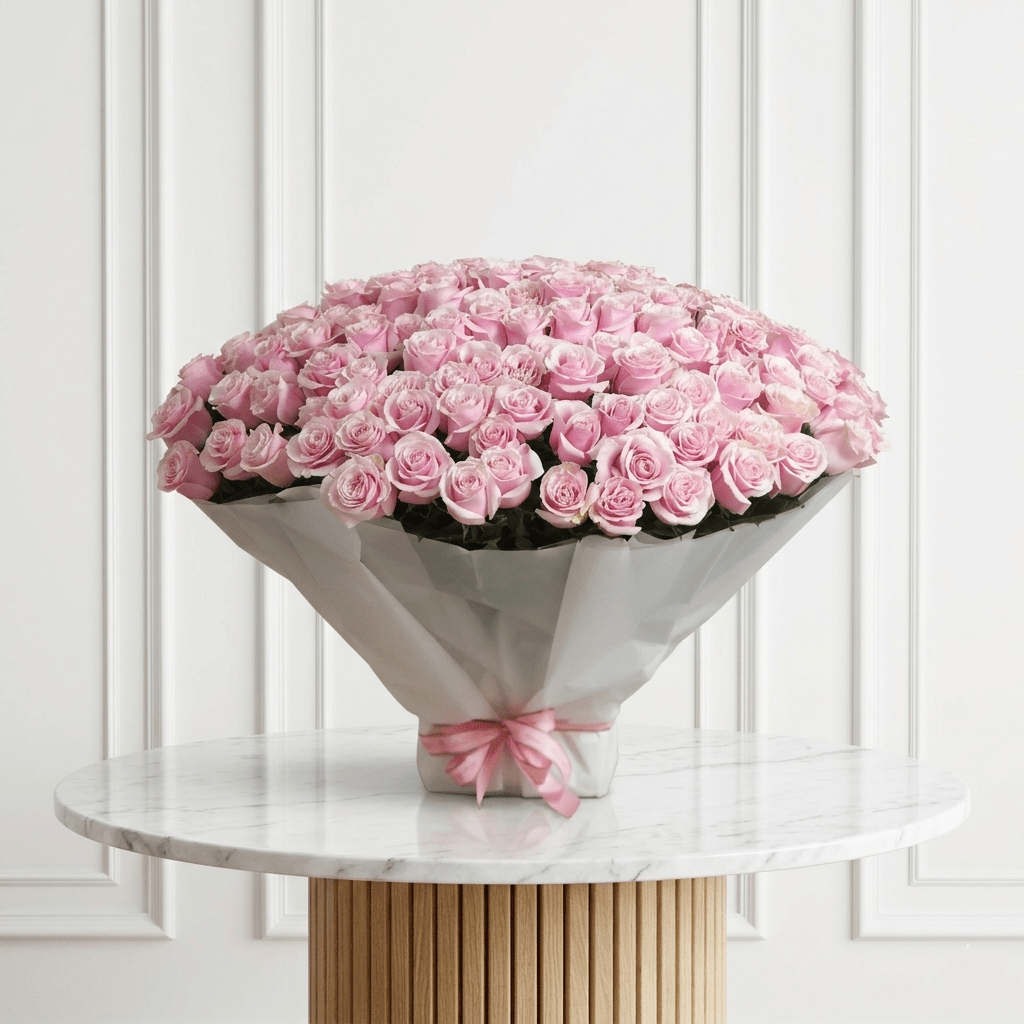 Pink Rose Elegance - THF1060 - Buy Bouquet in Qatar | 24 Hour Flower