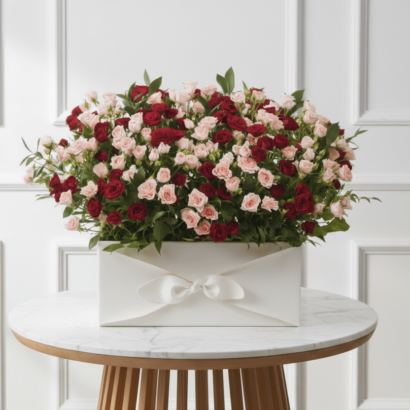 Rosy Ruscus Delight - THF3007 - Buy Gift item in Qatar | 24 Hour Flower