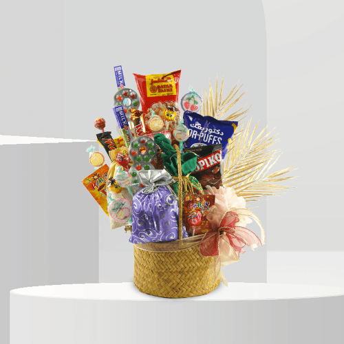 Round Garangao Basket - Buy in Qatar | 24 Hour Flower