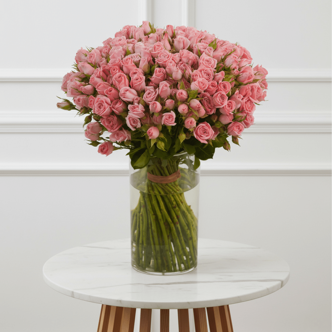 Snowy Spray Ensemble - THF4004 - Buy Vase Arrangement in Qatar | 24 Hour Flower