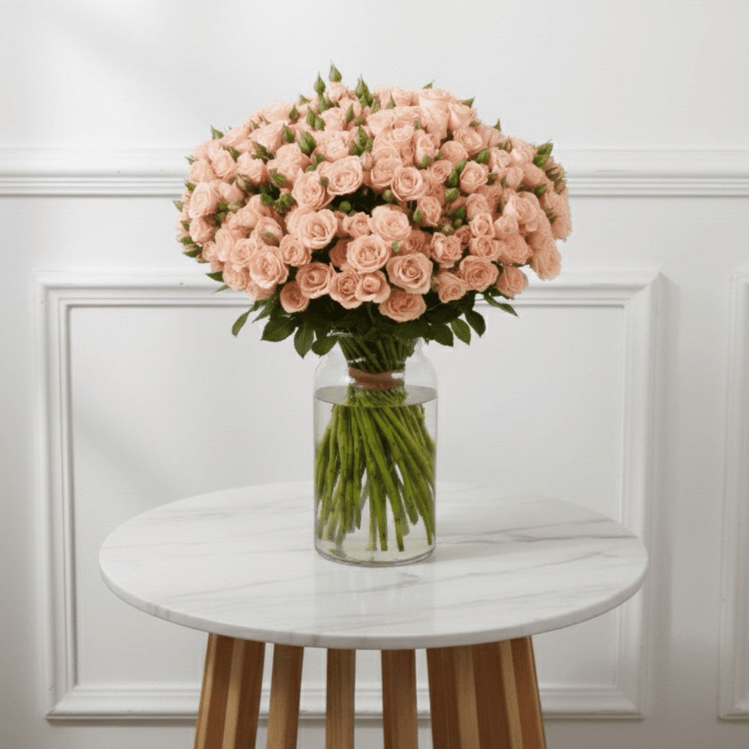 Snowy Spray Ensemble - THF4004 - Buy Vase Arrangement in Qatar | 24 Hour Flower