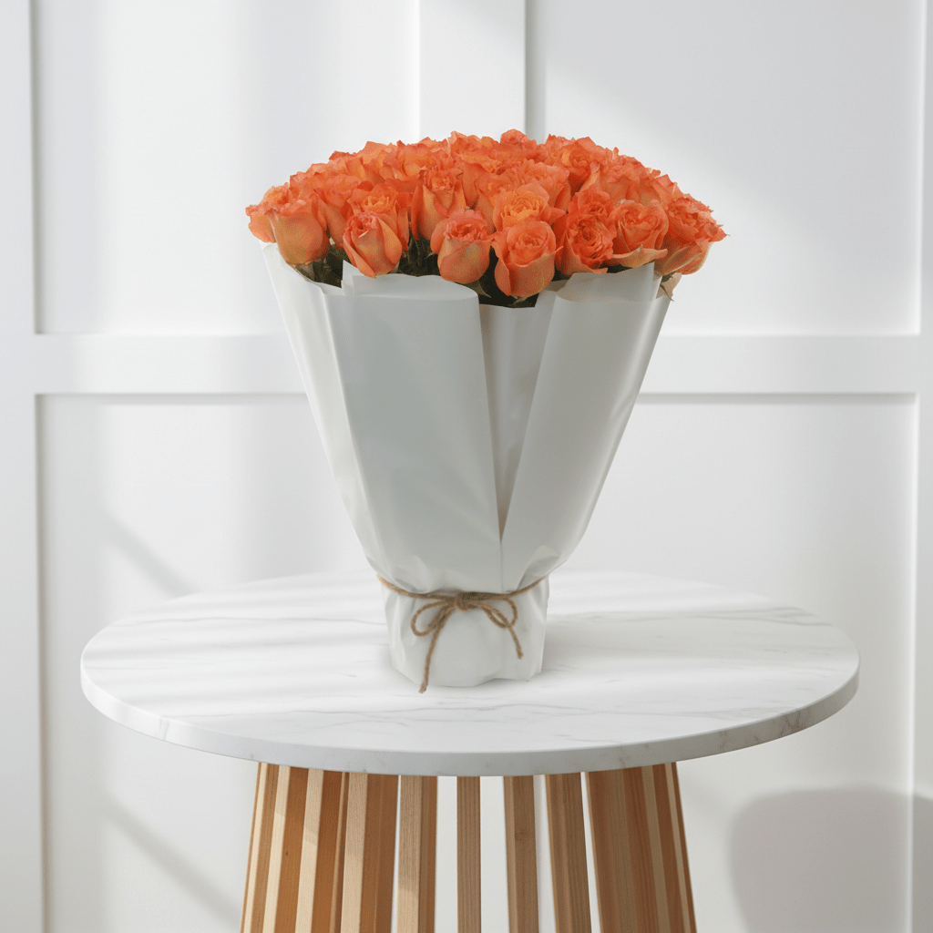 The Rustic Orange Bouquet - THF1005 - Buy in Qatar | 24 Hour Flower