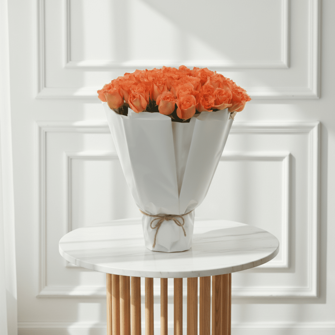 The Rustic Orange Bouquet WD - Buy in Qatar | 24 Hour Flower