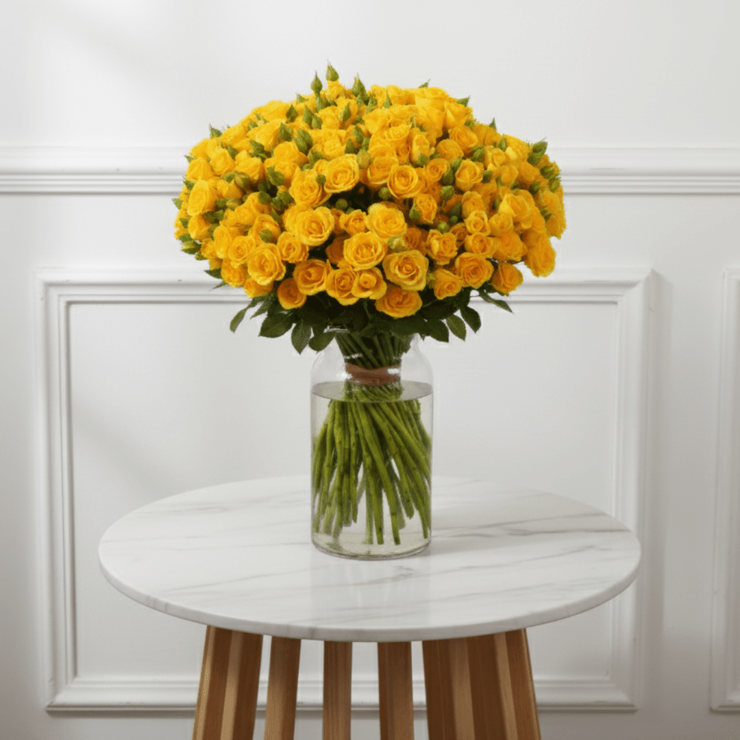 Yellow Spray Ensemble WD - Buy in Qatar | 24 Hour Flower